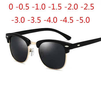Слънчеви очила без рамки, Дамски/Мъжки Поляризирани UV400, Класически Слънчеви очила Oculos Gafas De Sol, Слънчеви очила по рецепта на 0 -0,5 -1,0 -2,0 -5,0