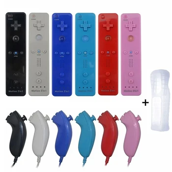 Съвместима с Дистанционно управление на Конзолата на Nintendo Wii Безжичен Геймпад Nunchuck Контролер Дистанционно Управление с Джойстик Джойстик Допълнително Motion Plus