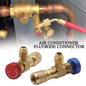 Течността, работещи предпазен клапан R410A R22 Адаптер за Хладилен агент Климатика Ремонт на Въздуха с Фторидом и 1/4 