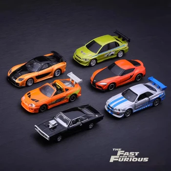 ТОМИ бързи и яростни Toyota Supra Nissan GTR Гласове модели коли и играчки превозни средства Умален модел на кола за деца