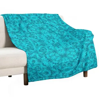 Топли меки одеяла в стил ретро-барок с цветен модел, Абстрактно обрат-принт, Покривки за Офис, Зимна Графичен дизайн, Фланелевое Постилка за легло