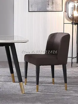 Трапезария стол от масивно дърво в скандинавски стил, проста постмодернистская плат за кафе, мека чанта за отдих, дизайнерски стол за заведение, домашен стол