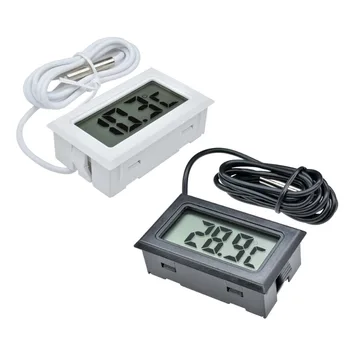 ФГ-10 Мини LCD дигитален термометър за Аквариум, кола, Парна Баня, Тестер за температура, датчик, монитор, вграден сензор за температура, 1 М