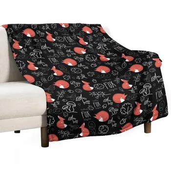 Фланелевое одеяло с шарките на червената лисица с принтом диви животни, топло меко покривка за дивана, столове, Покривки за пътуване, калъф за дивана