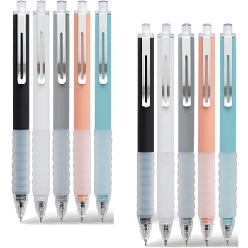 Химикалки със средна точка 0,5 мм, черна Чернильная работна дръжка от сверхмягким изземване, Гел писалка за мъже и жени, Прибиращи Офис химикалки