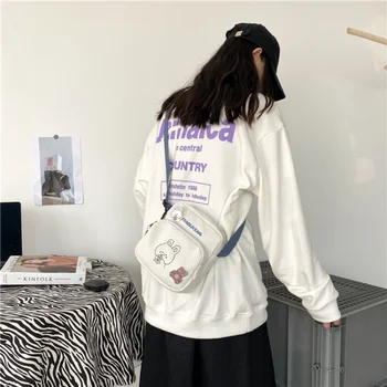 Холщовая чанта, нова малка квадратна чанта, корейската версия, модерна и лесна дамска чанта, чанта за през рамо с едно рамо