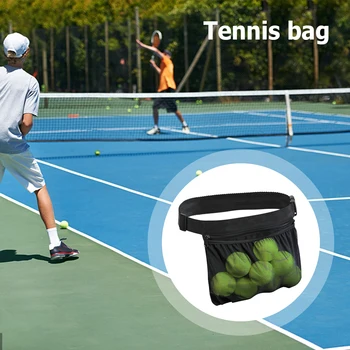 Чанта за съхранение на топки, еластична мрежа чанта с цип голям капацитет, Мултифункционален противоскользящее оборудване за тенис, тенис на маса, бейзбол