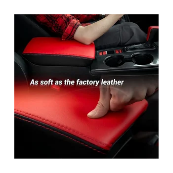 Червена Микрофибър, Кожена вътрешна украса на Централния Подлакътник за Управление, тампон на кутия за Honda Civic Седан 11-то поколение 2022