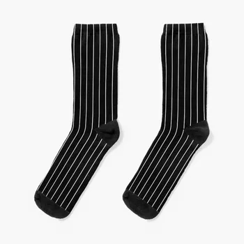 Чорапи с шарките на вертикална бяла ивица, прозрачни чорапи, мъжки чорапи, мъжки чорапи
