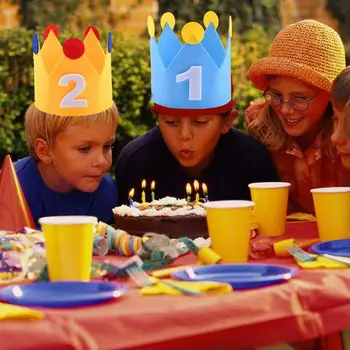 Широко приложение Атрактивен реквизит за снимки честит рожден Ден на Декор за парти Шапка Детска короната на рожден ден Вечерни аксесоари
