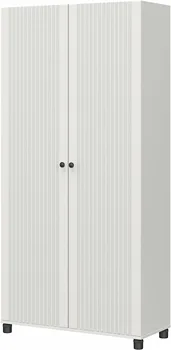 Шкаф за съхранение на Kendall ширина 36 см с 2 врати, нагъната бял